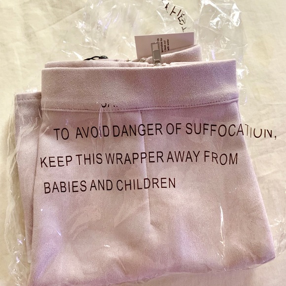 Faux Suede Blush Mini Skirt - Picture 5 of 6